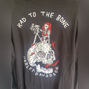 Harley Davidson Rad to the Bone Long Sleeve Shirt- Size L Slim